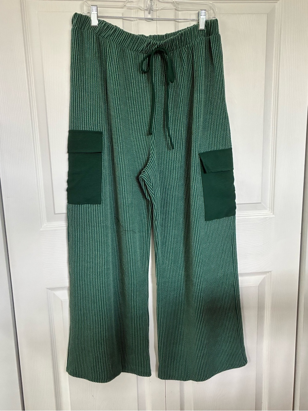 HEIMISH USA Green Ribbed Lounge Pants